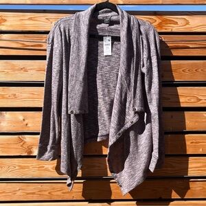 Eddie Bauer Charcoal Women's Open Front Cardigan